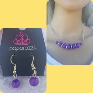 Paparazzi necklace and earrings set